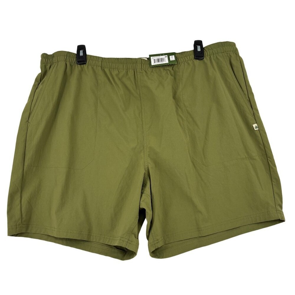 Lake & Trail Pull On Shorts Size 3XL Olive Green UPF 50 Fast Dri Stretch Nylon